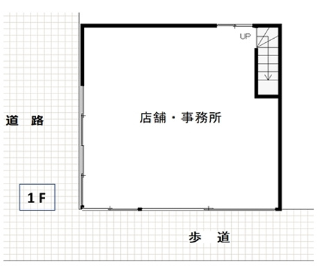 北畠１丁目住宅付き店舗の間取り