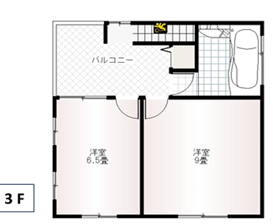 北畠１丁目住宅付き店舗の間取り
