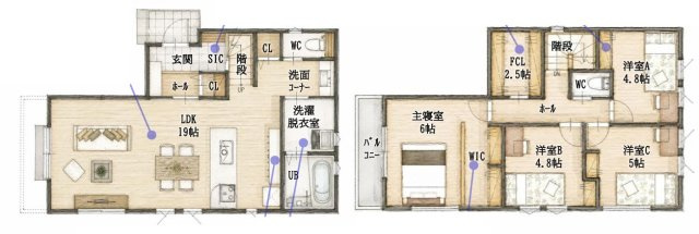 【仲介手数料無料】OUCHI GARDEN　東村山市諏訪町　全1棟の間取り