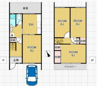 【間取り】 | 菅の台4丁目テラスハウス