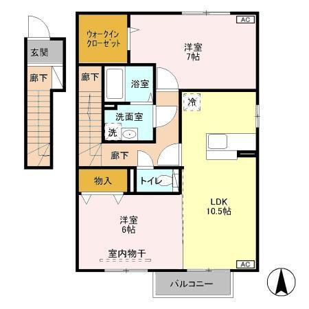 パークビュー元総社　弐番館の間取り