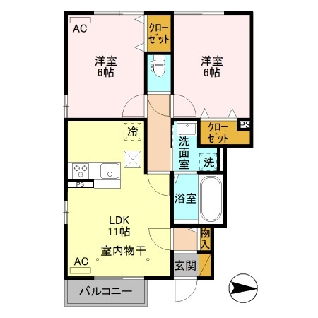 オペラハウス青柳　Ⅱの間取り