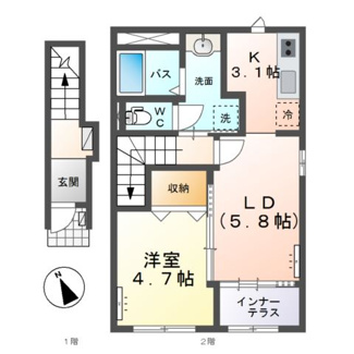 【間取り】 | 仮）水戸市大塚町字糀内 新築アパート