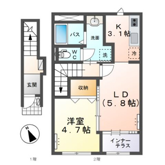 【間取り】 | 仮）水戸市大塚町字糀内 新築アパート