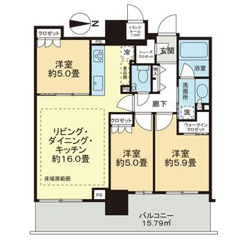 ザ・グランアルト札幌　苗穂ステーションタワーの間取り
