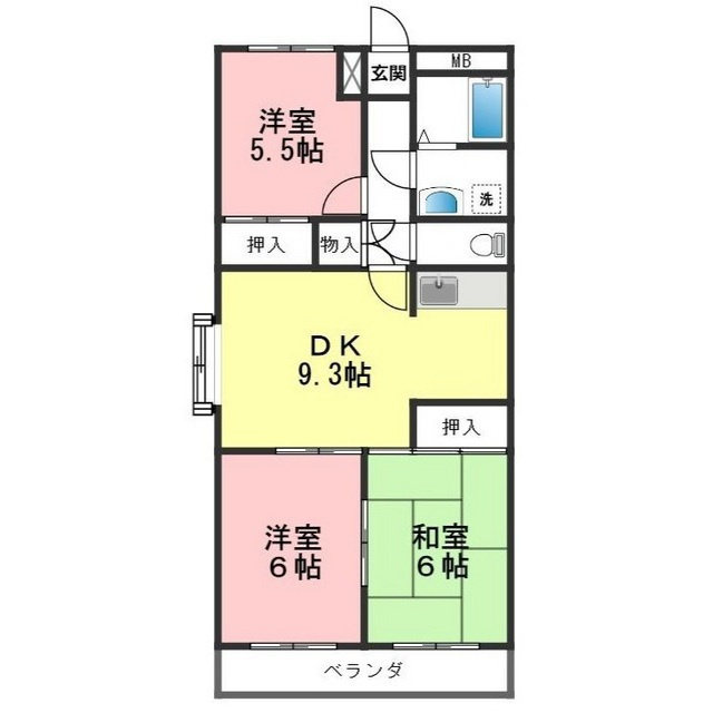 関市鋳物師屋５丁目のアパートの間取り