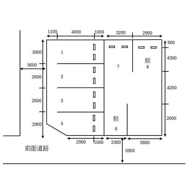 岐阜市畷町の駐車場の駐車場