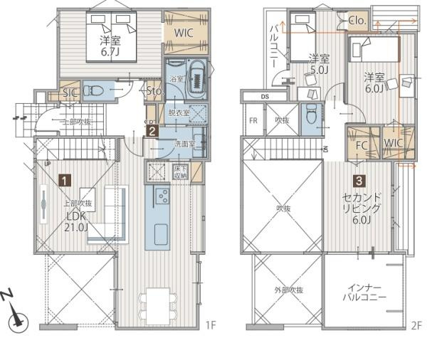 横浜市旭区中沢３丁目の新築一戸建の間取り|ゆとりのある広々とした新築戸建です！
お気軽にお問い合わせください。