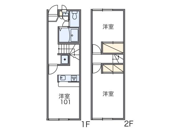 【間取り】 | レオパレスヤマサ２