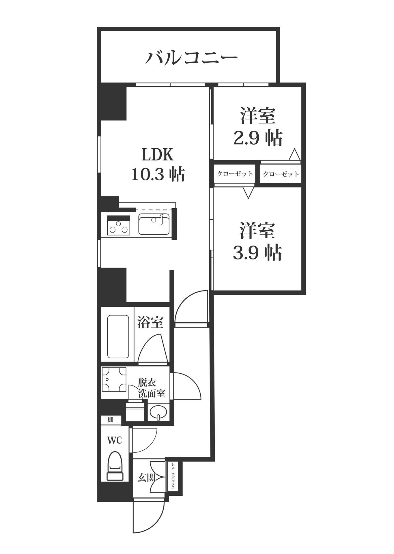  MODERN PALAZZO博多Bayの間取り|使いやすい間取りです。