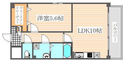 テイルガーデン博多の間取り|使いやすい間取りです。