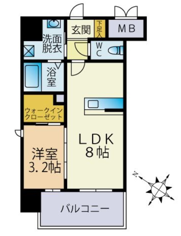 Y・M　FLAT(ワイエムフラット)の間取り|使いやすい間取りです。