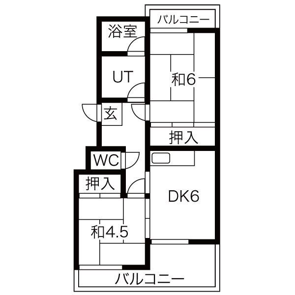 稲駅マンションの間取り