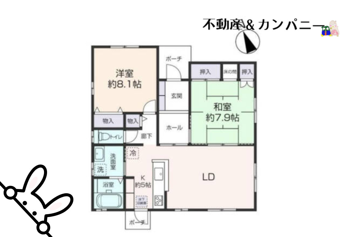 北梅本町の中古戸建の間取り