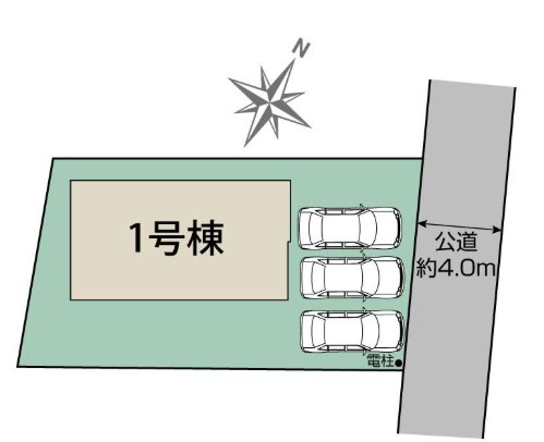 狭山市南入曽　全1棟　新築戸建の区画図