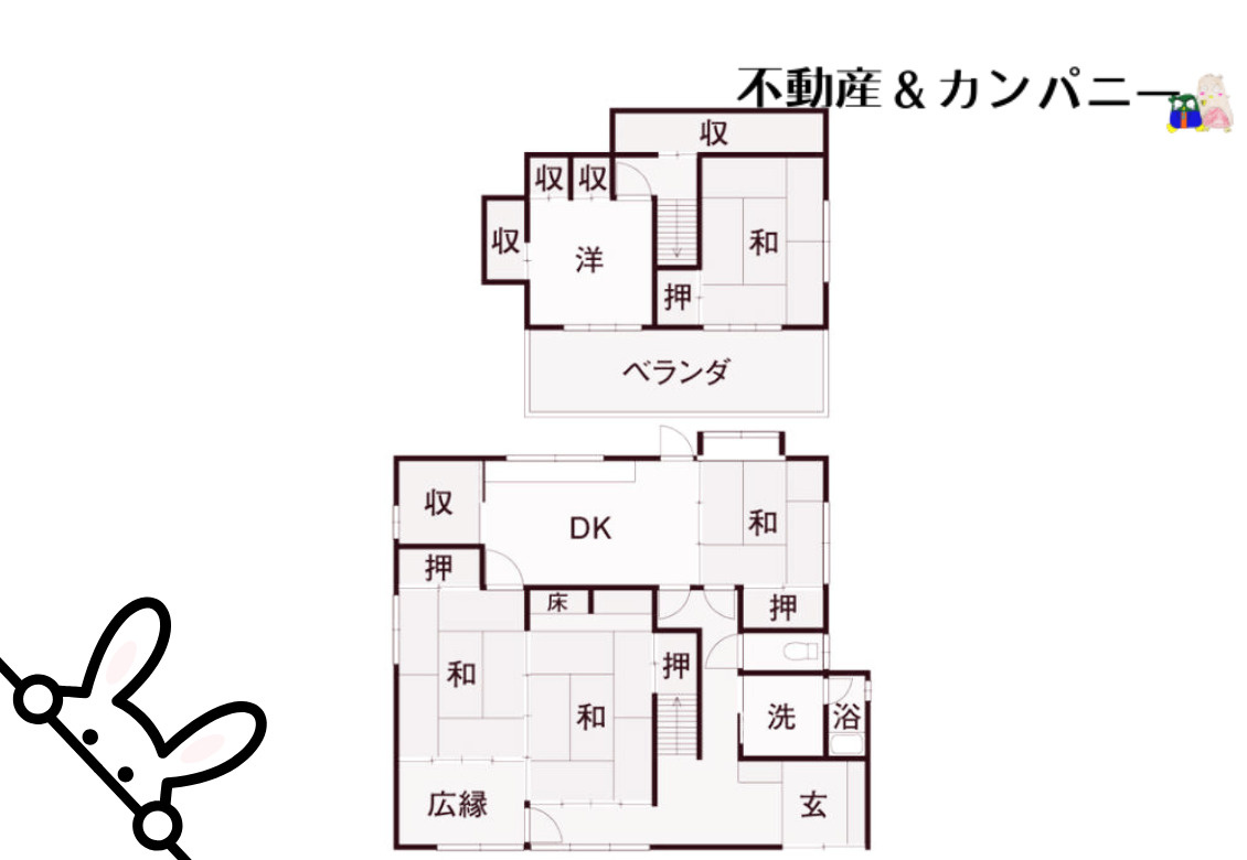 北久米町の中古戸建の間取り
