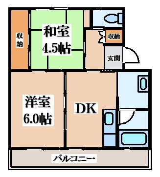 【間取り】 | ビレッジハウス下陰第二