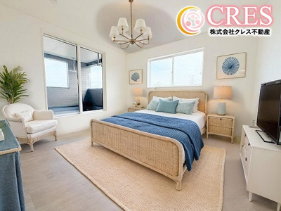 【寝室】 | ☆☆新築分譲　いわき市平谷川瀬A　全３棟！！最終１棟！！地震に強い安心住宅♪ | 洋室は３部屋！！
※実際に現地に家具はおかれておりません。また価格に家具は含まれておりません。(作成CG)
