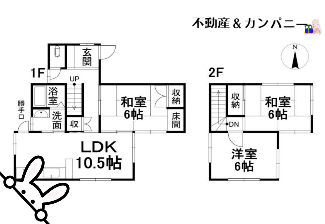 北斎院町の中古戸建の間取り