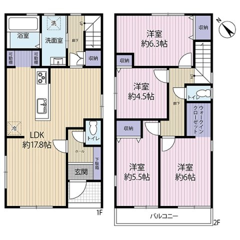 95.57㎡オール洋室の間取り★