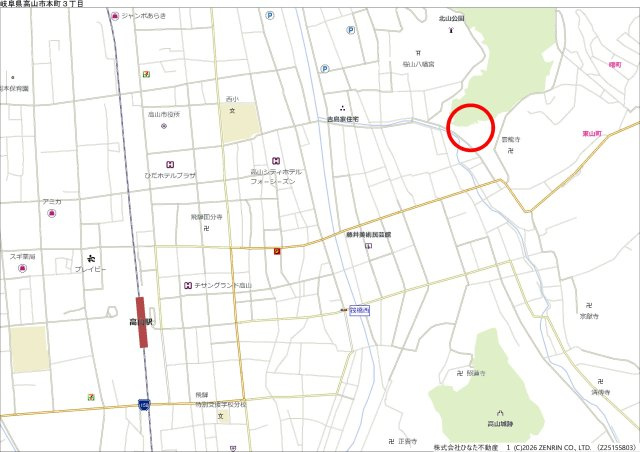 2026/5/29新規　戸建　高山市若達町２丁目　100万の地図