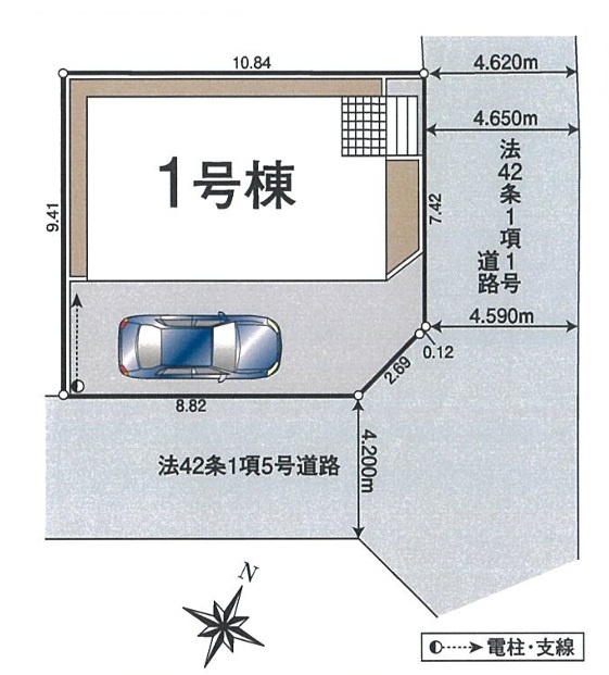 【仲介手数料無料】CRADLE GARDEN　入間市上藤沢第１６　全１棟　の区画図