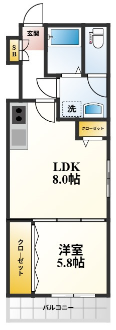 エクセレント久宝園の間取り