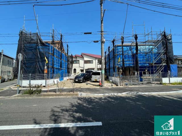 伊丹市鈴原町　第1期　新築一戸建ての外観|現在の進捗状況です！順調に作業進行中、完成が待ち遠しいです！詳細の間取り等、お気軽にお問い合わせください！