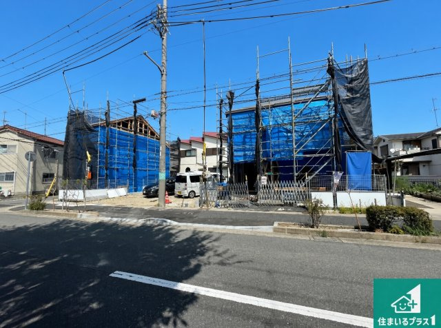 伊丹市鈴原町　第1期　新築一戸建ての外観|現在の進捗状況です！順調に作業進行中、完成が待ち遠しいです！詳細の間取り等、お気軽にお問い合わせください！