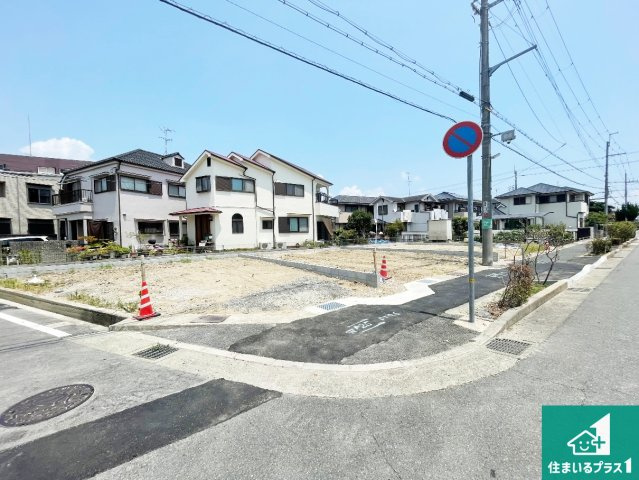 伊丹市鈴原町　第1期　新築一戸建ての外観|周辺は落ち着いた街並みの住宅地！子育てがしやすい住環境です！まだ未完成ですが、現地でしかわからない事もございます。是非一度ご覧ください。