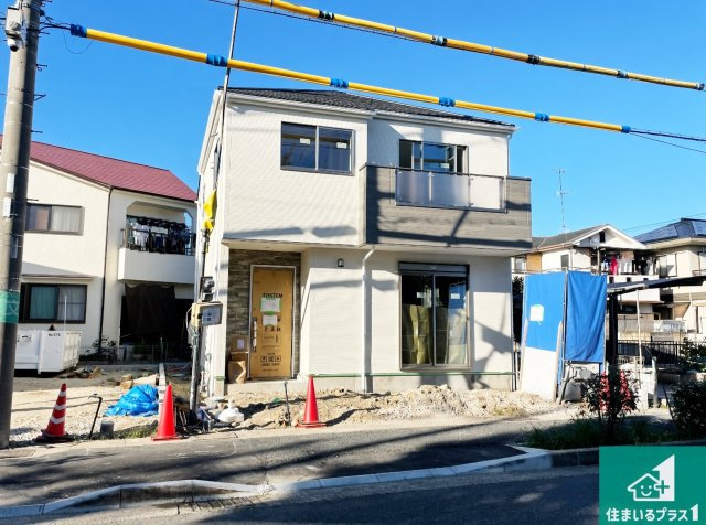 伊丹市鈴原町　第1期　新築一戸建ての外観|周辺は落ち着いた街並みの住宅地！子育てがしやすい住環境です！まだ未完成ですが、現地でしかわからない事もございます。是非一度ご覧ください。