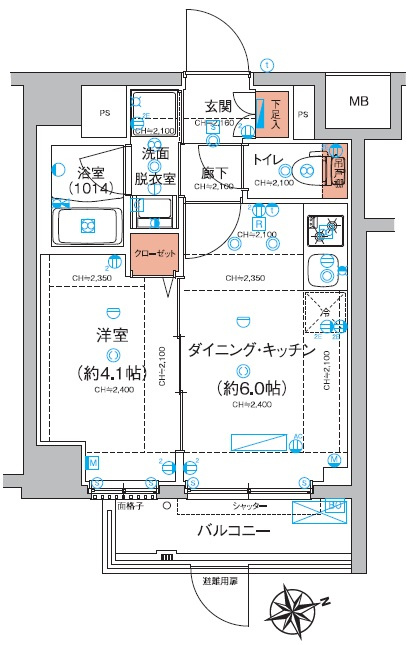 ハーモニーレジデンス東京羽田スカイブリッジの間取り
