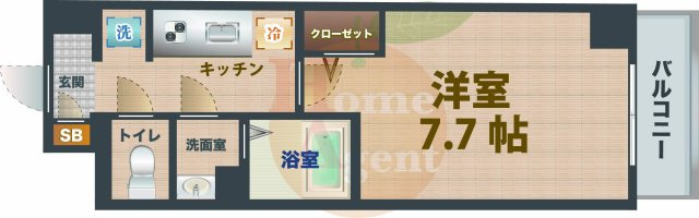 【間取り】 | BLESS北新宿 | 1Kのお部屋です。