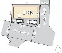 さいたま市見沼区御蔵第3　新築一戸建て　リーブルガーデン　01の区画図|1号棟