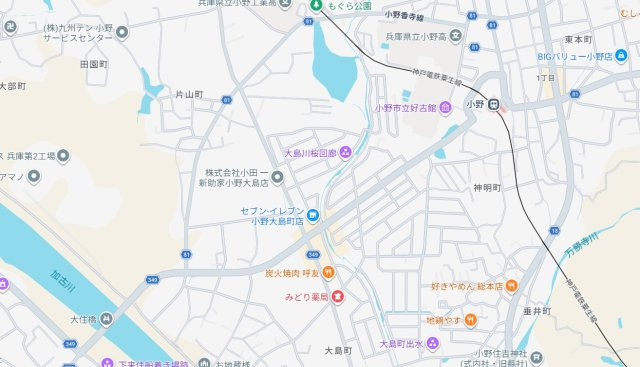 小野市神明町　第13期　新築一戸建ての地図