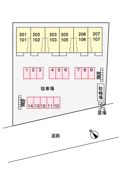 スカイブルーの駐車場|駐車場