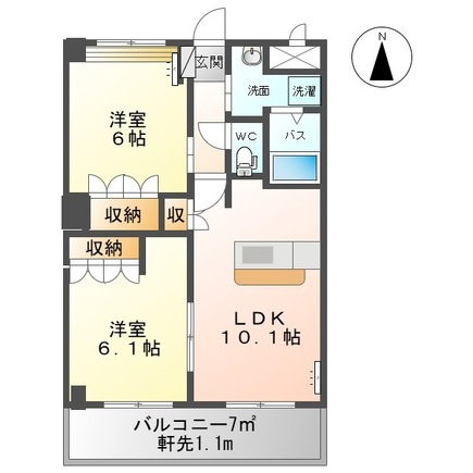 エスポア・コンフォースの間取り|間取図