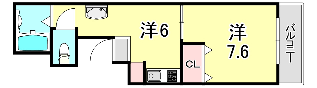 ソレイユ谷町の間取り