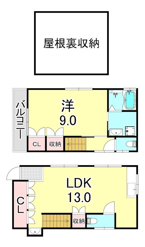 今﨑邸貸家の間取り