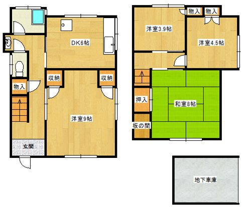大日丘1丁目貸家の間取り