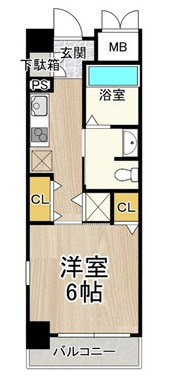 CITY　SPIRE靭公園の間取り