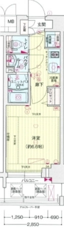 プレサンス塚本グランゲートの間取り