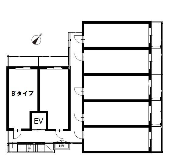 川崎市多摩区宿河原２丁目の賃貸マンションの区画図