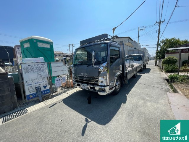 姫路市大津区長松　第4期　新築一戸建ての前面道路含む現地写真|周辺は落ち着いた街並みの住宅地！子育てがしやすい住環境です！まだ未完成ですが、現地でしかわからない事もございます。是非一度ご覧ください。