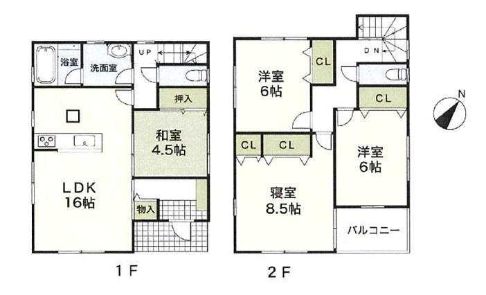 加古川市野口町良野　　中古戸建の間取り