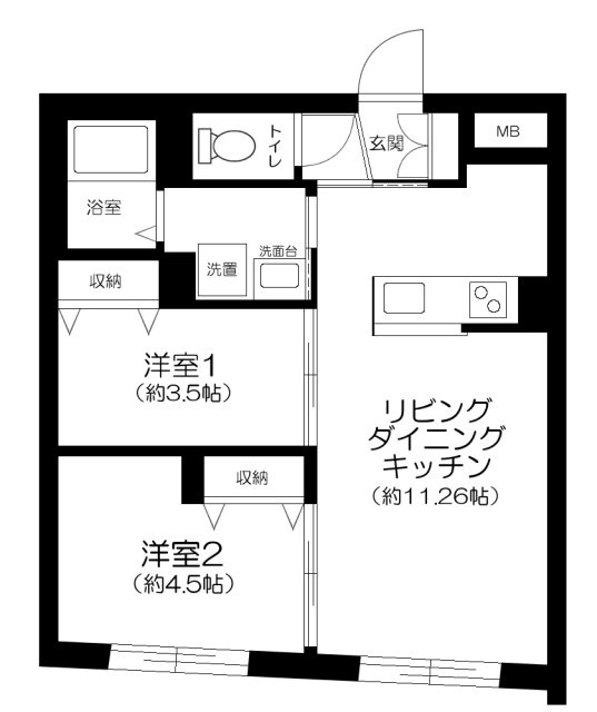ＣＥＮＴＲＡＬ　ＧＡＲＤＥＮ　ＲＥＳＩＤＥＮＣＥ　ＴＯＫＹＯの間取り
