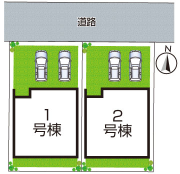 姫路市大津区長松　第4期　新築一戸建ての区画図|全2区画