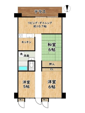 サンパティック的形【オーナーチェンジ】の間取り