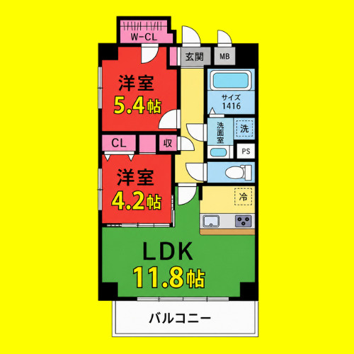 BRILLIA COURT TAIKO-DORI　名古屋市賃貸　仲介手数料無料の間取り