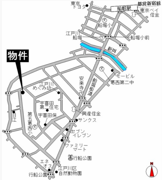 サニーコート北葛西Ⅲの地図